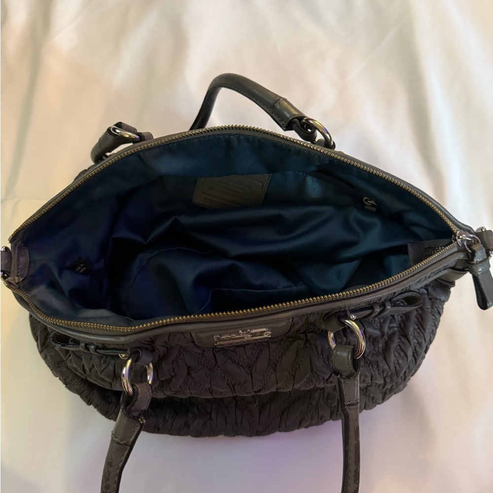 Coach Black Quilted Shoulder Bag with Metallic Accents - Picture 4 of 4